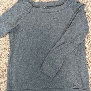 Gray Off-Shoulder Sweater